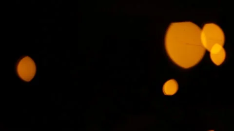 Lens flare effect on black background yellow Video stock 145440765