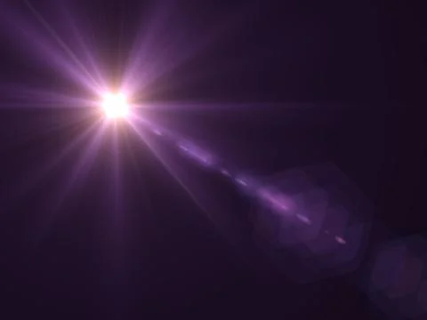 Lens flare effect on dark background. Digital illustration. Иллюстрация