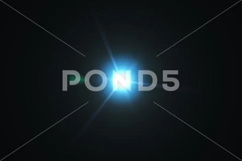 Lens flare effect in space 3D render Stock Photos