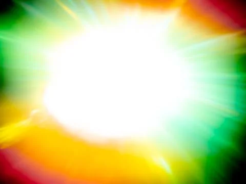 Lens flare effect with sunlight rays Stock Photos