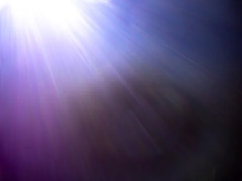 Lens flare effect with sunlight rays Stock Photos
