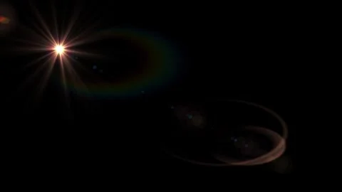 Lens flare effects on black background. Cinematic Light flashes. 4K video Stock Footage 270613020