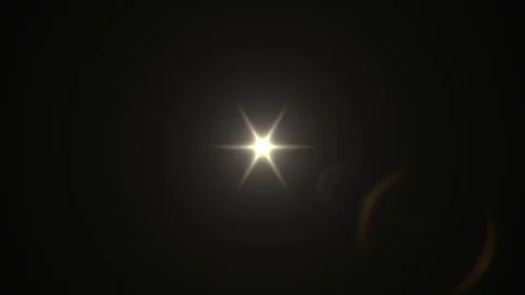 Lens flare element against black backdrop stock footage Stock Footage