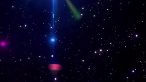 Lens Flare Glowing Particle Light Motion Stockbeeldmateriaal 344762937