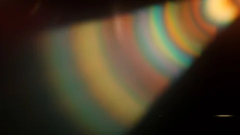 Lens flare light and bright glow over black background. Abstract overlay filter Stockbeeldmateriaal 122745789