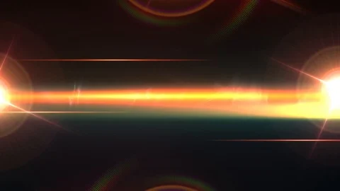 Lens flare light and bright glow over black background. Abstract overlay filter Stock Footage 122747344