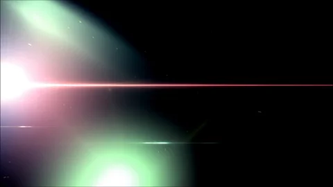 Lens flare light and bright glow over black background. Abstract overlay filter Stock Footage 122747700
