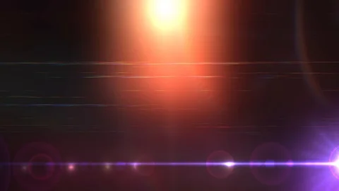 Lens flare light and bright glow over black background. Abstract overlay filter 動画素材 122751192