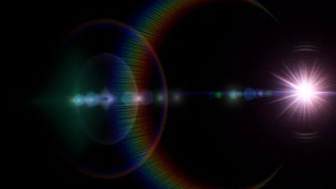 Lens flare light for cinematic Stock Footage 106675679