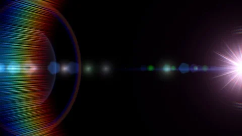 Lens flare light for cinematic Video stock 106675853