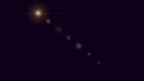 Lens Flare Light Effect on Dark Background Ilustración de archivo