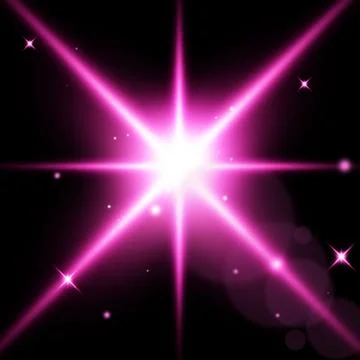 Lens flare. Light glow effect. Pink sparkle and glare object. Isolated vect.. Stock Illustration
