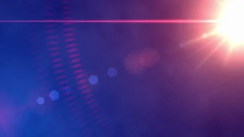 Lens flare light over black background. Bright yellow glow on top right. Stock Footage 122760482