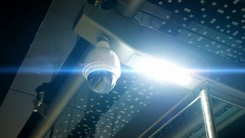 Lens Flare Security Camera CCTV Technology Surveillance Video System Video stock 86037795