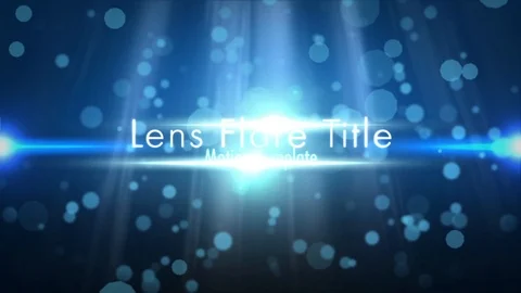 Lens Flare Title Stock After Effects