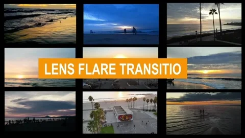 Lens flare transitions Stock After Effects