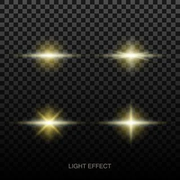 Lens flares and lighting effects, vector illustration Stock Illustration