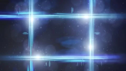 Lens flares crossing cube Illustrazione stock