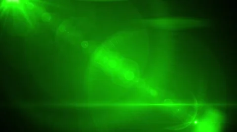 Lens flares moving on deep green backgro, Stock Video