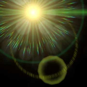 Lens flares - patch of reflected light Illustrazione stock