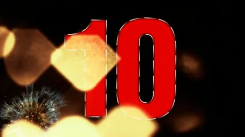 Lens Focus countdown holiday 2 Stock Footage 8995858