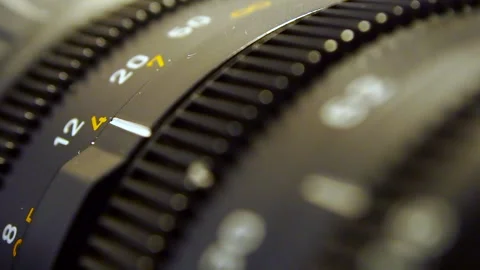 Lens focus ring in operation Video stock 253557724