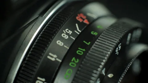 Lens focusing ring Video stock 105499004