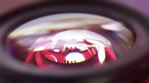 Lens Glowing Reflection Stock Footage 77571042