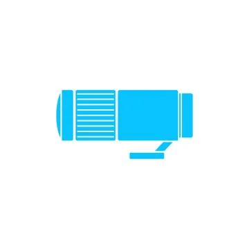 Lens icon flat Stock Illustration