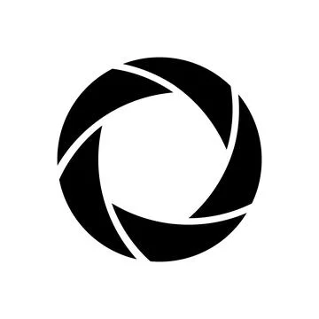 Lens icon. Vector illustration on withe background. Flat style. Stock Illustration