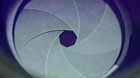 Lens iris opening and closing macro Stock Footage 21264160