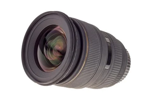 Lens of modern digital camera, view of front lens Stock Photos
