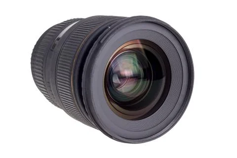 Lens of modern digital camera, view of front lens Stock Photos