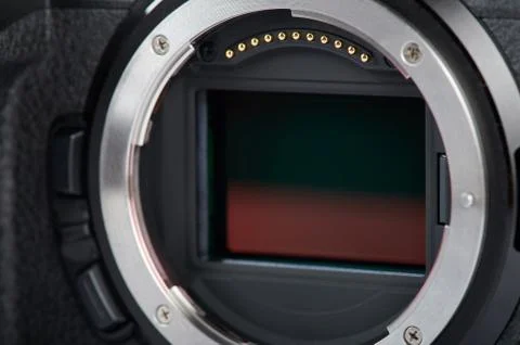 Lens mount for mirrorless camera Stock Photos