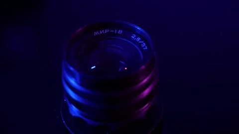 Lens neon dark twisting Stock-Footage 131094206