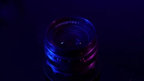 Lens neon dark twisting Stock Footage 131094237