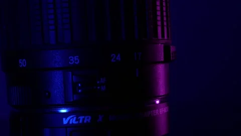 Lens. neon. Stock Footage 131094424
