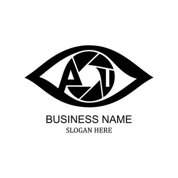 Lens Optical Logo Technology Brand Stock Illustration