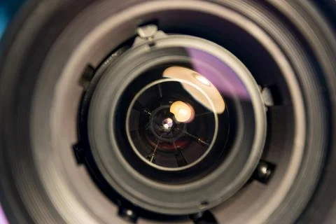 Lens of the photo objective. Stock Photos
