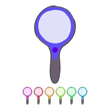 Lens reading magnifier vector cartoon graphic Stock Illustration