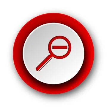 Lens red modern web icon on white background. 스톡 일러스트