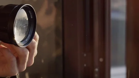 Lens with reflection close-up 库存影片 82878929