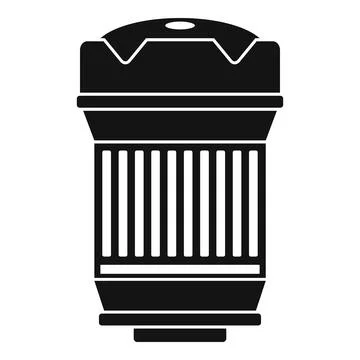 Lens ring icon, simple style Stock Illustration