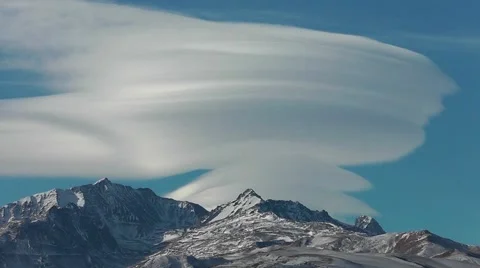 Lens-shaped clouds  statically Stock Footage 61953861