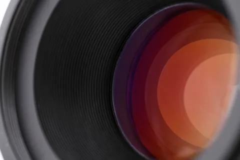 Lens shutter colse-up (focus on inside rim) Stock Photos