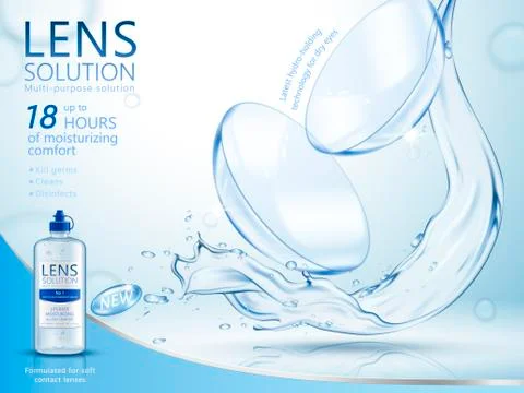 Lens solution ads Illustrazione stock