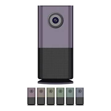 Lens table web camera cartoon vector graphic Stockillustratie