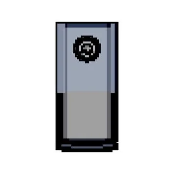 Lens table web camera game pixel art vector illustration Stock Illustration