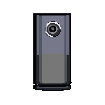 Lens table web camera pixel art vector illustration Stock Illustration