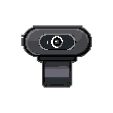 Lens web camera pixel art vector illustration 스톡 일러스트